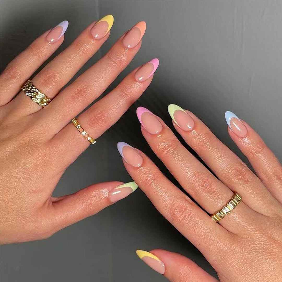 Acrylic nail set with gentle gradient and elegant tips Bowlift