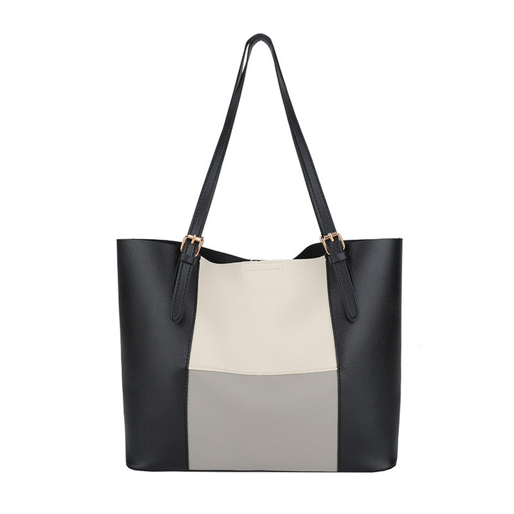 Versatile Color Block Tote Bag Bowlift