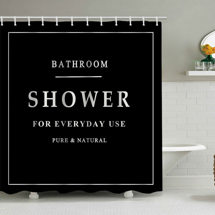 Minimalist Shower Curtain Bowlift
