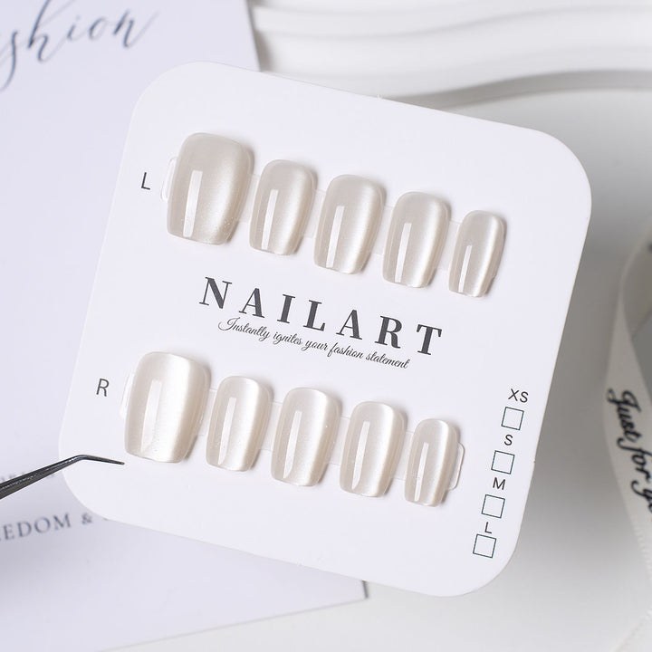 Artistic Press-On Nail Set with Cute Character Designs Bowlift