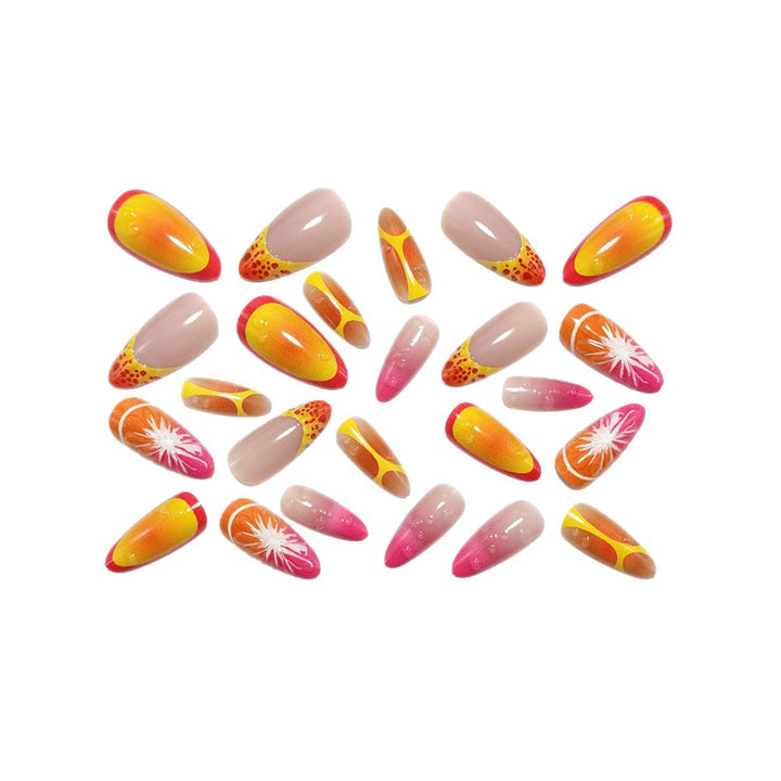 Creative fruit-themed art nails with 3D applications Bowlift