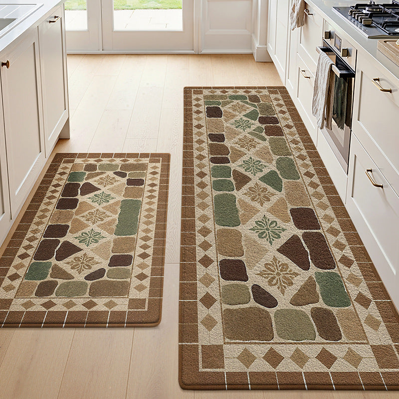 Textured Patterned Kitchen Runner Mat Bowlift