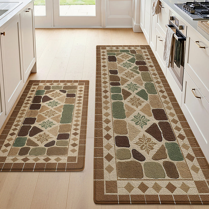 Textured Patterned Kitchen Runner Mat Bowlift