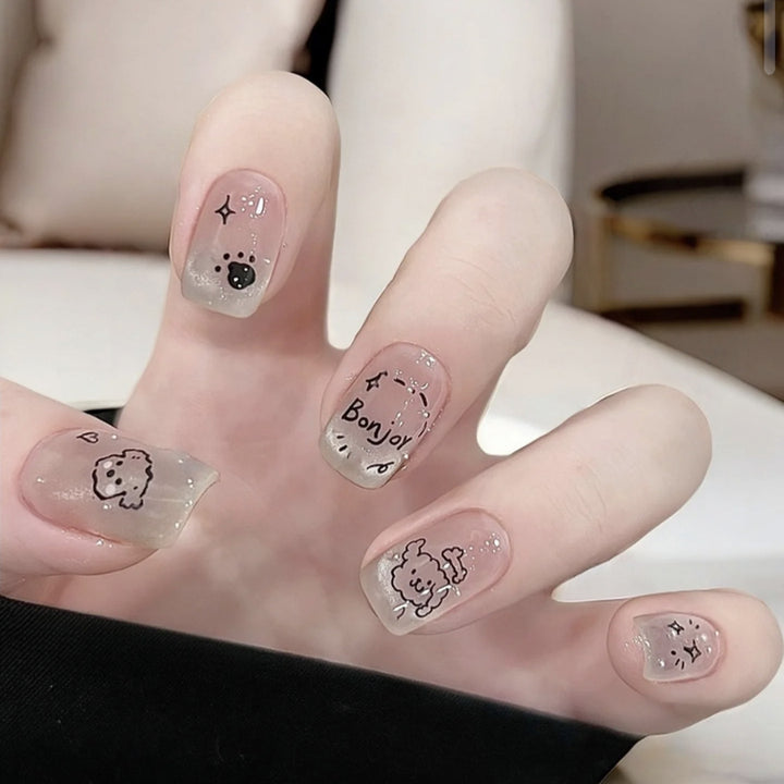 Decorative Character Press-On Nails Bowlift