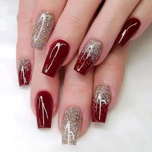 Elegant Glittering Nail Art Design Bowlift