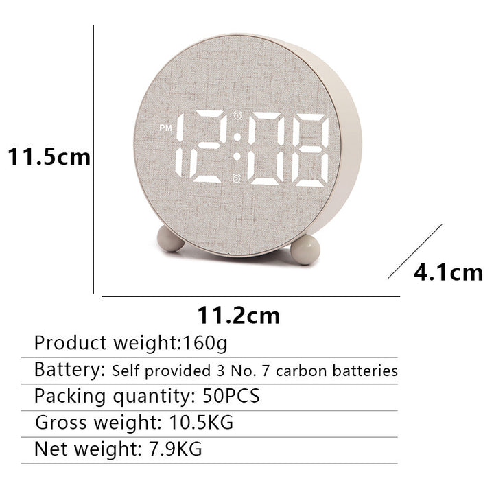 Digital Alarm Clock with Large LED Display and Gentle Alarm Function Bowlift
