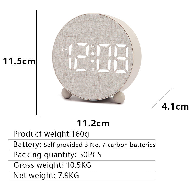 Digital Alarm Clock with Large LED Display and Temperature Display Bowlift