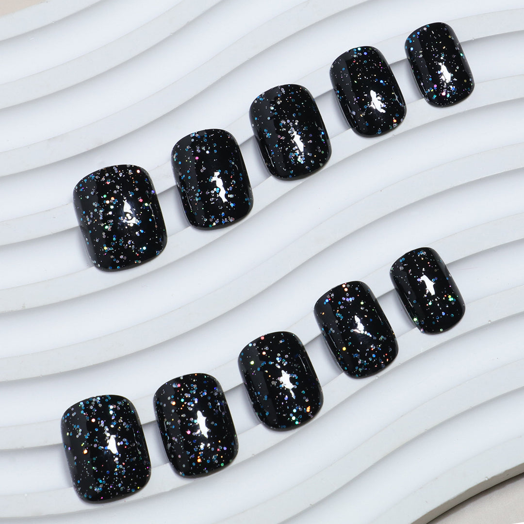 Sparkling Glitter Press-On Nails Bowlift