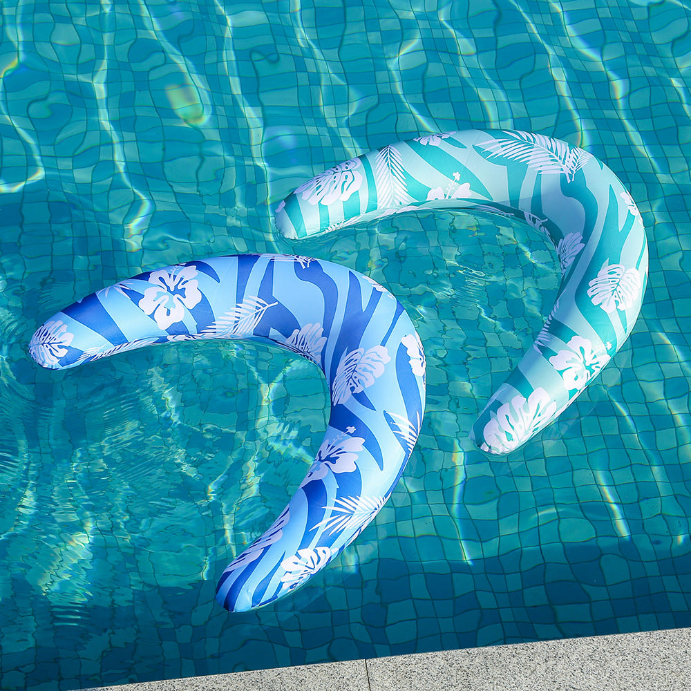 Unisex Inflatable Swimming Ring with Floral Design Bowlift