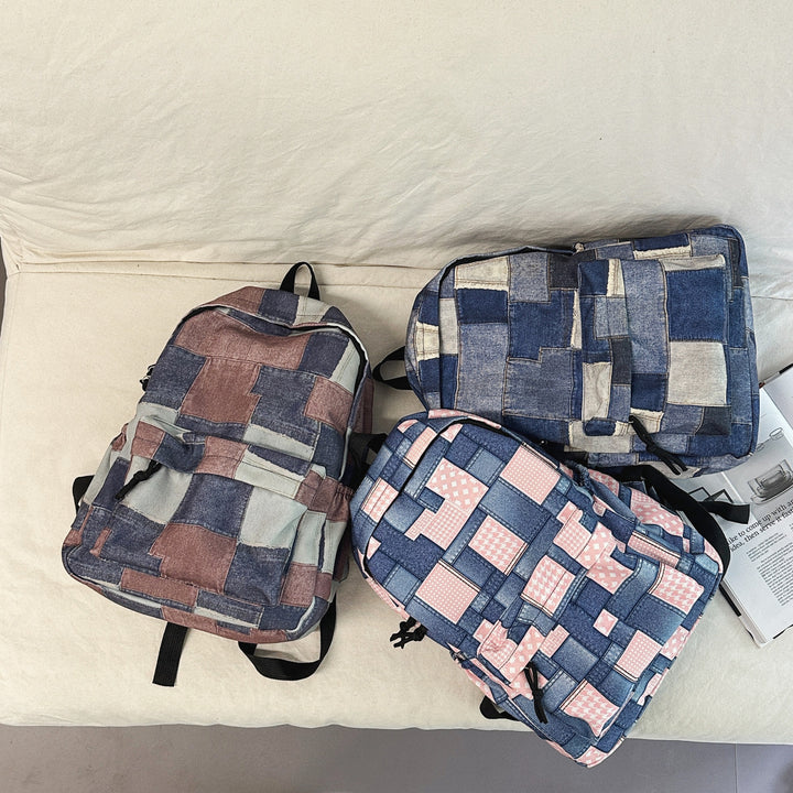 Backpack in Creative Patchwork Design Bowlift