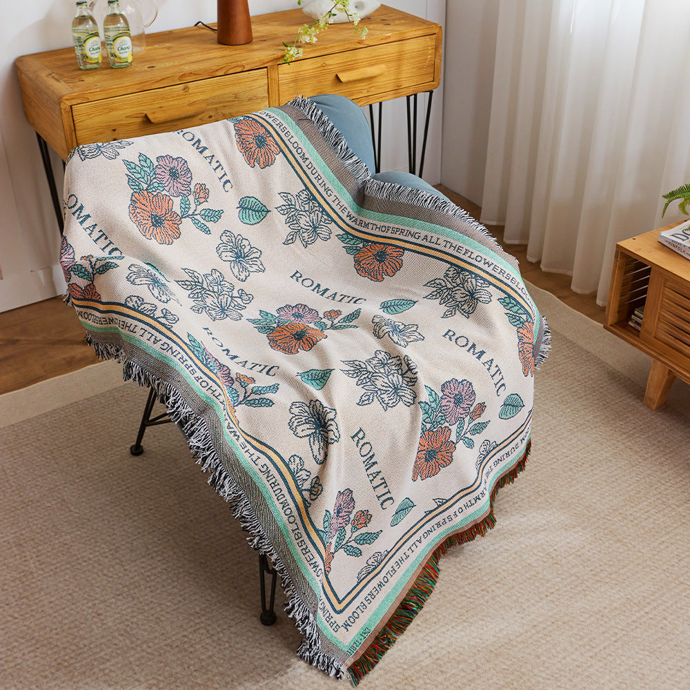Elegant Floral Throw Blanket