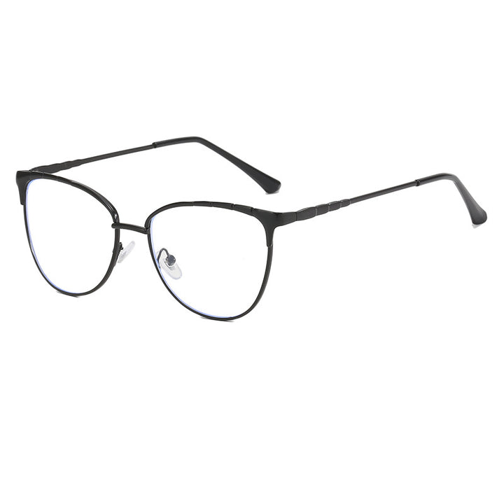 Ladies Cat-Eye Glasses with Fine Metal Accents Bowlift