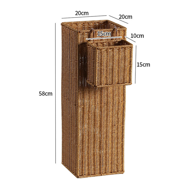 Rectangular Wicker Waste Bin Bowlift