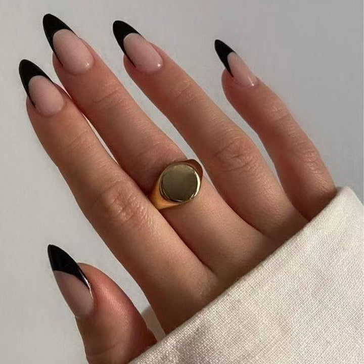 Elegant Stiletto French Tip Press-On Nails Bowlift