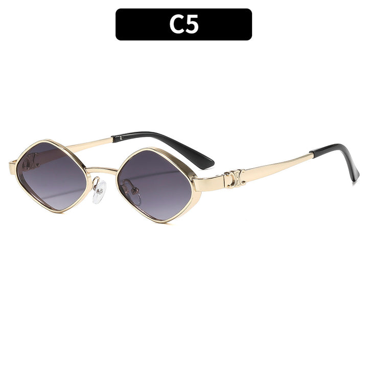 Chic Geometric Metal Frame Sunglasses