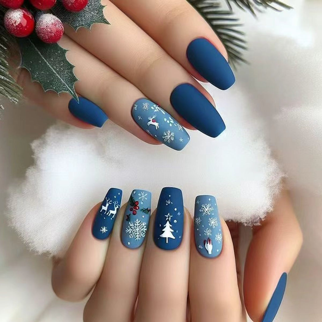 Festive Matte Nail Art Bowlift