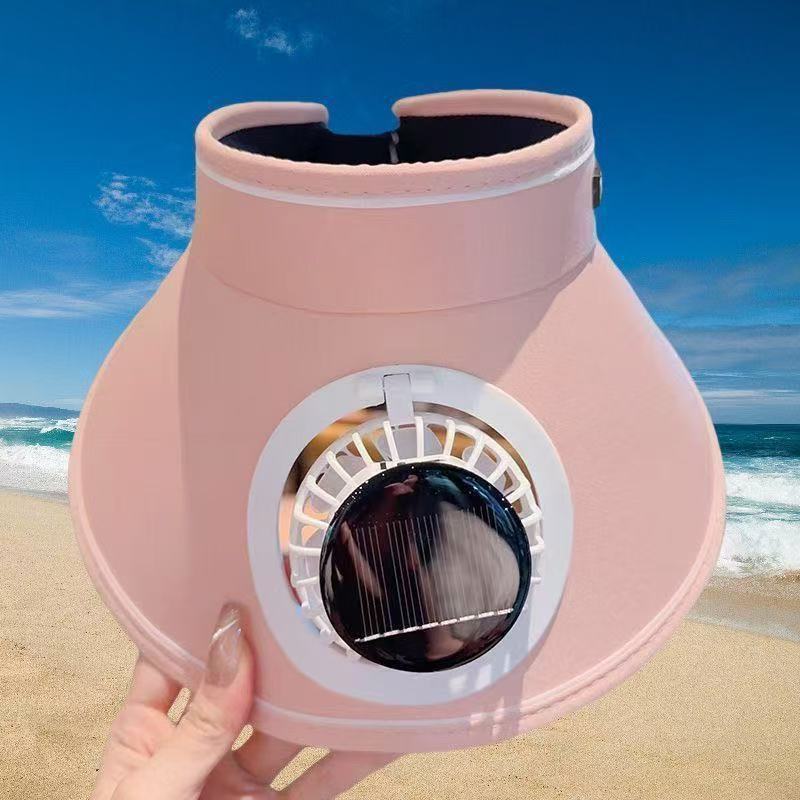 Sport Sun Visor with detachable front fan, adjustable headband and reflective piping Bowlift