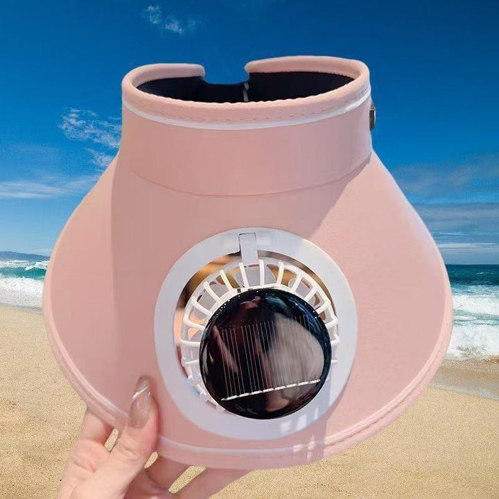 Sport Sun Visor with detachable front fan, adjustable headband and reflective piping Bowlift