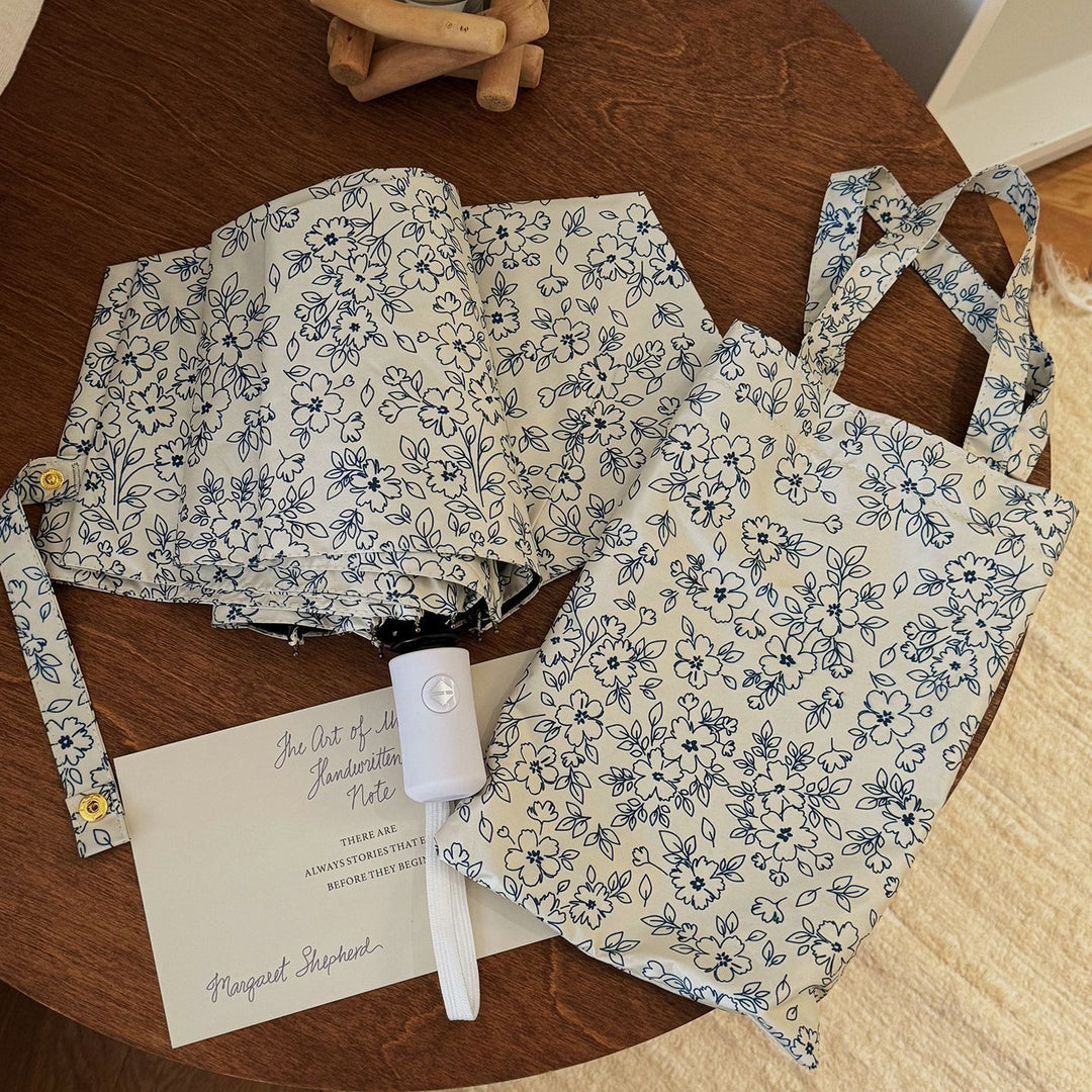 Women's Foldable Shopping Bag with Floral Design Bowlift