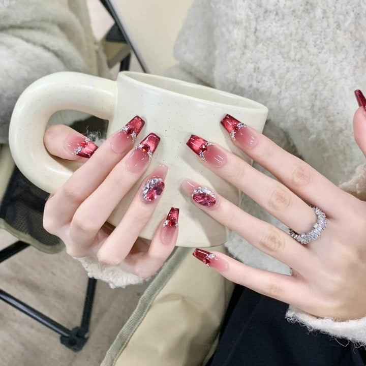 Decorative Luxury Press-On Nail Set Bowlift