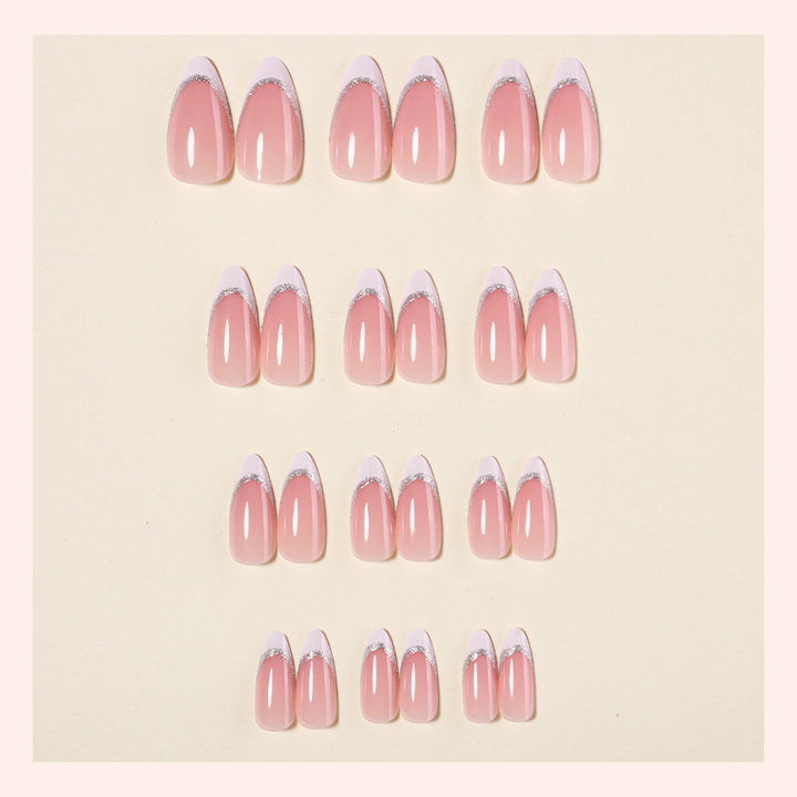 Artificial nail set with elegant glitter accents Bowlift