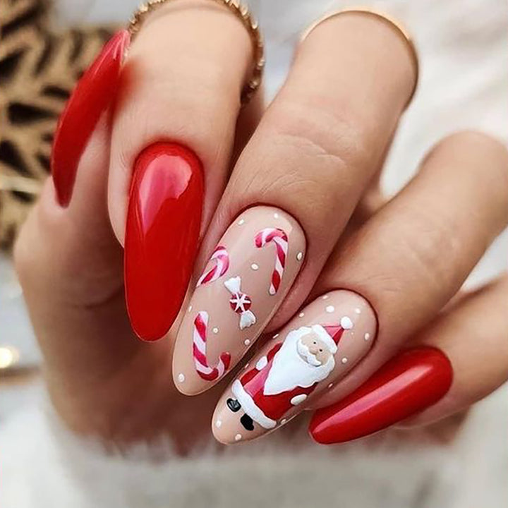 Festive Santa Claus Press-On Nail Set Bowlift