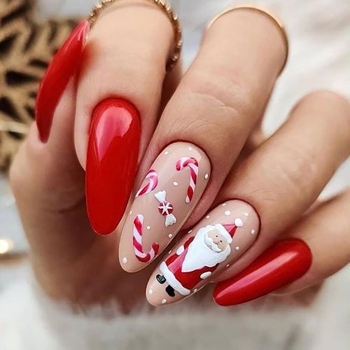 Festive Santa Claus Press-On Nail Set Bowlift