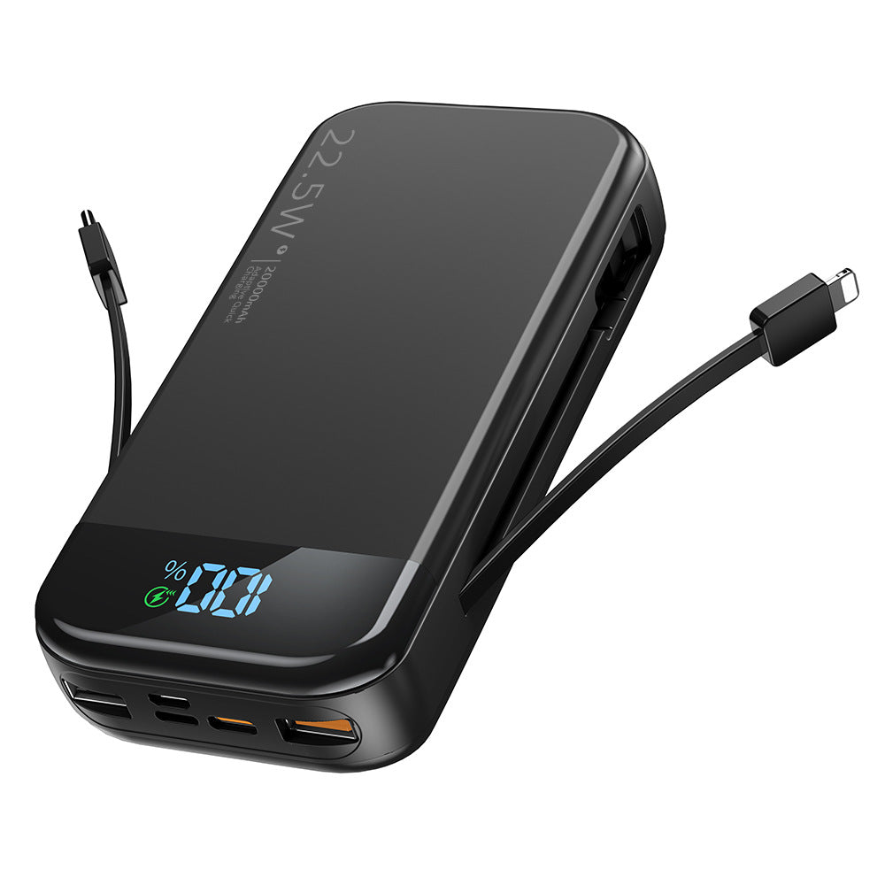 Powerbank with Integrated Digital Charging Display and Multiple Fast Charging Function Bowlift