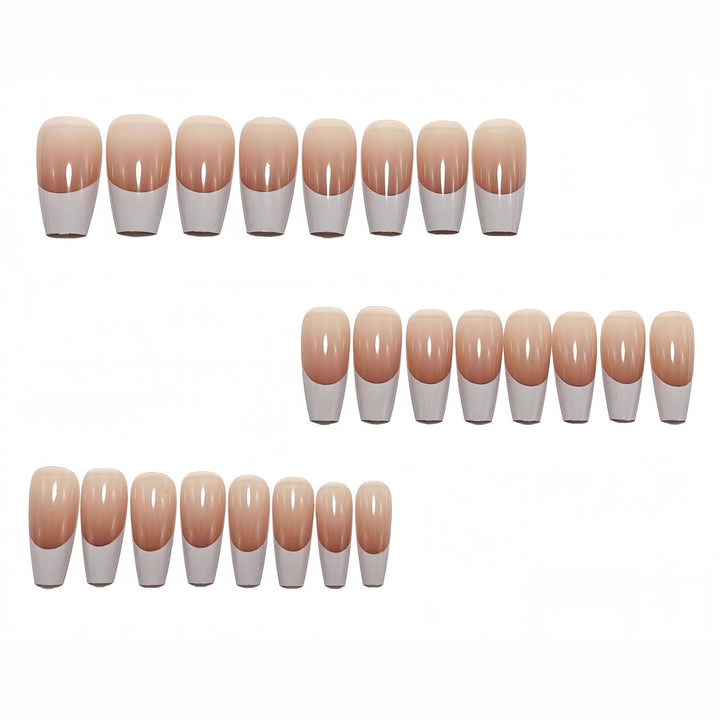 Artificial nails with modern French tip style Bowlift