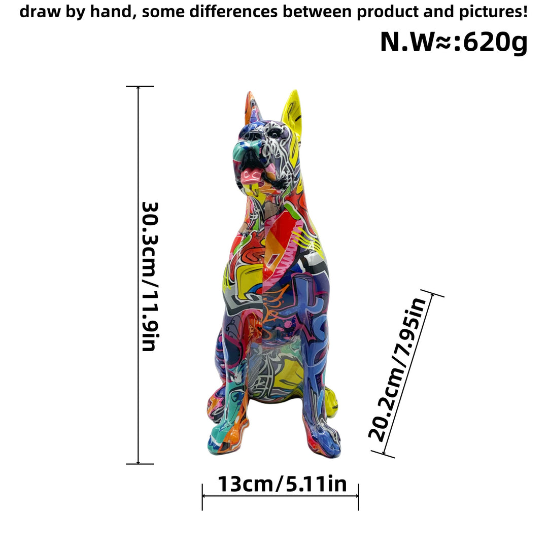 Colorful decorative figure of a dog in modern design Bowlift