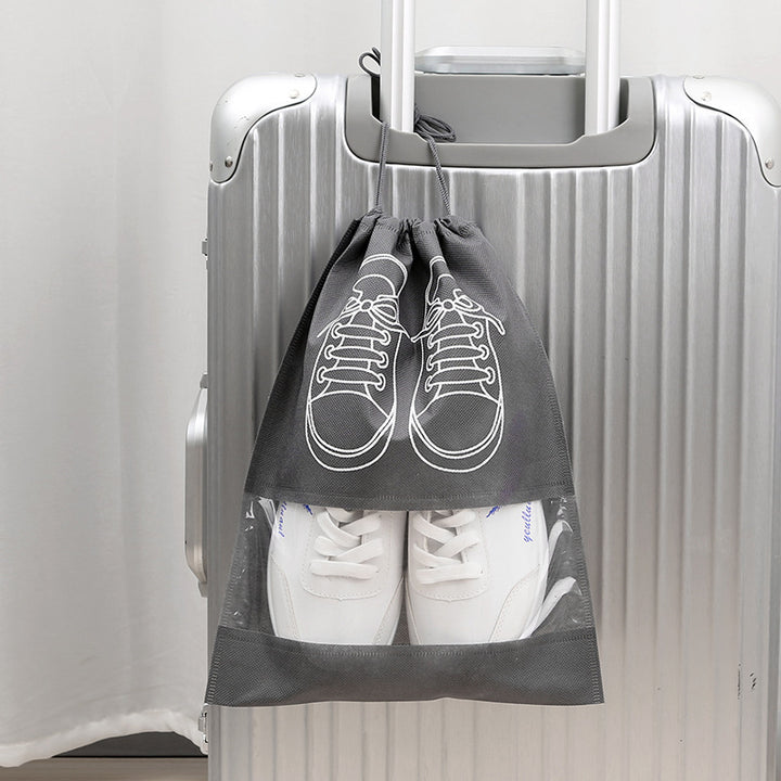 Clear-Window Drawstring Breathable Shoe Storage and Travel Dust Bag Bowlift