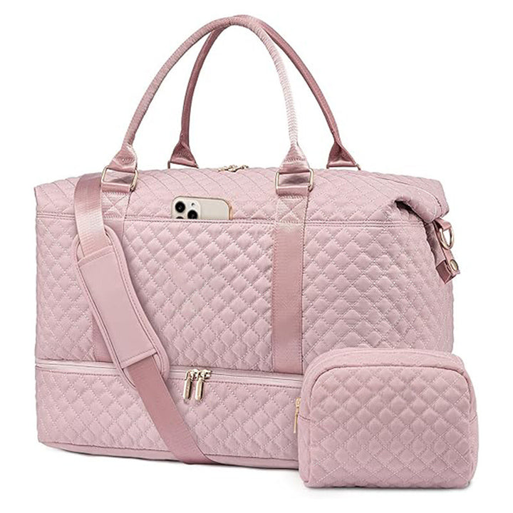 Versatile Quilted Weekend Bag Bowlift