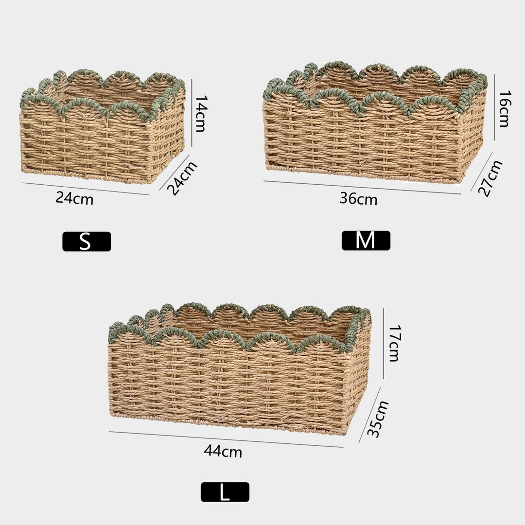 Decorative storage basket with wave edge Bowlift
