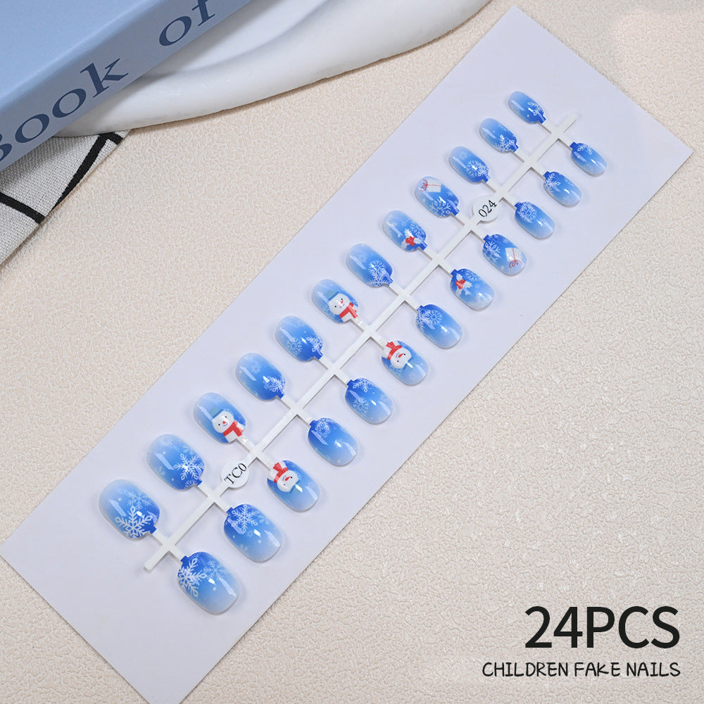 Children's Fun-Themed Press-On Nail Set Bowlift