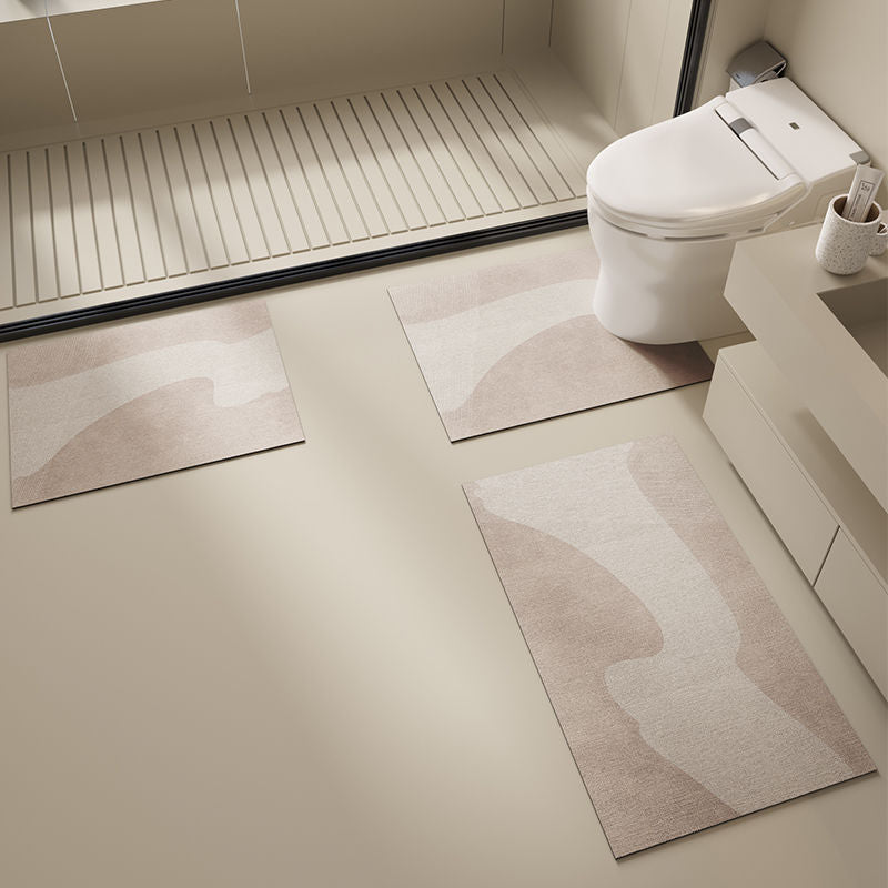Elegant Floral Design Bath Mat Set Bowlift