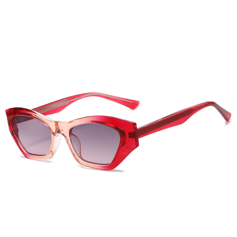 Ladies Cat-Eye Sunglasses with Modern Transparent Accents Bowlift