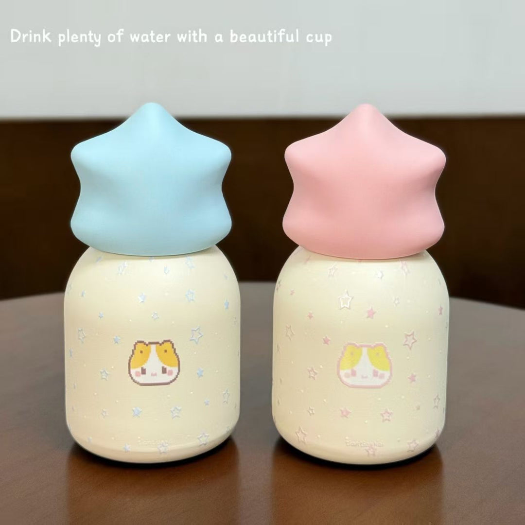 Women's Insulated Drinking Bottle with Creative Star Closure Bowlift