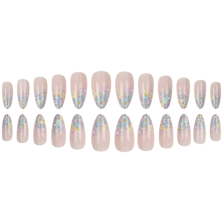 Floral Accented Press-On Nail Set Bowlift