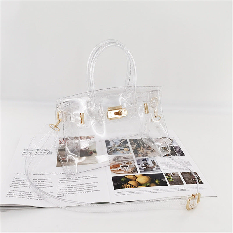 Fashionable Transparent Handbag Bowlift