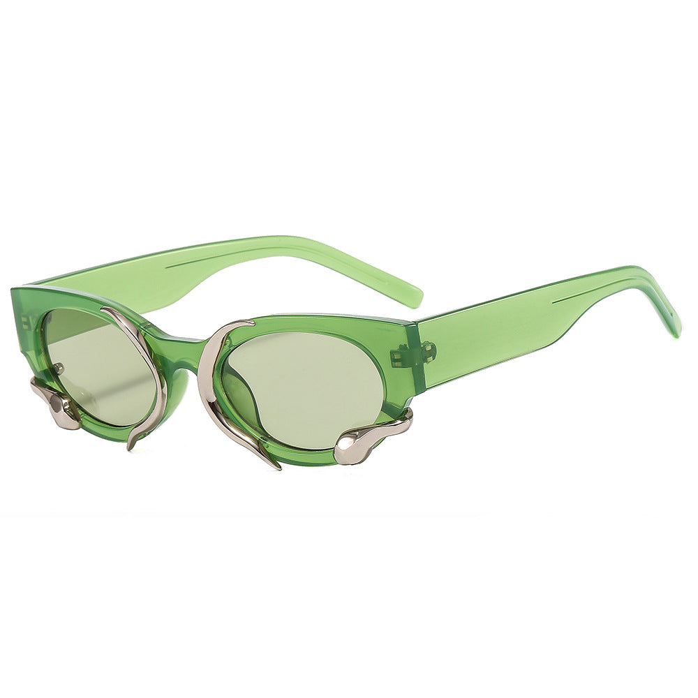Women's designer sunglasses with a unique, sculptural frame Bowlift