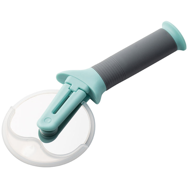 Ergonomic pizza cutter with safety mechanism Bowlift