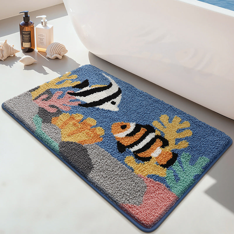 Playful Dog-Themed Bath Mat Bowlift