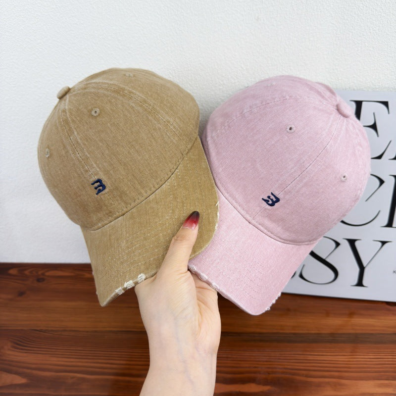 Unisex Distressed Cotton Baseball Cap Bowlift 1784083761