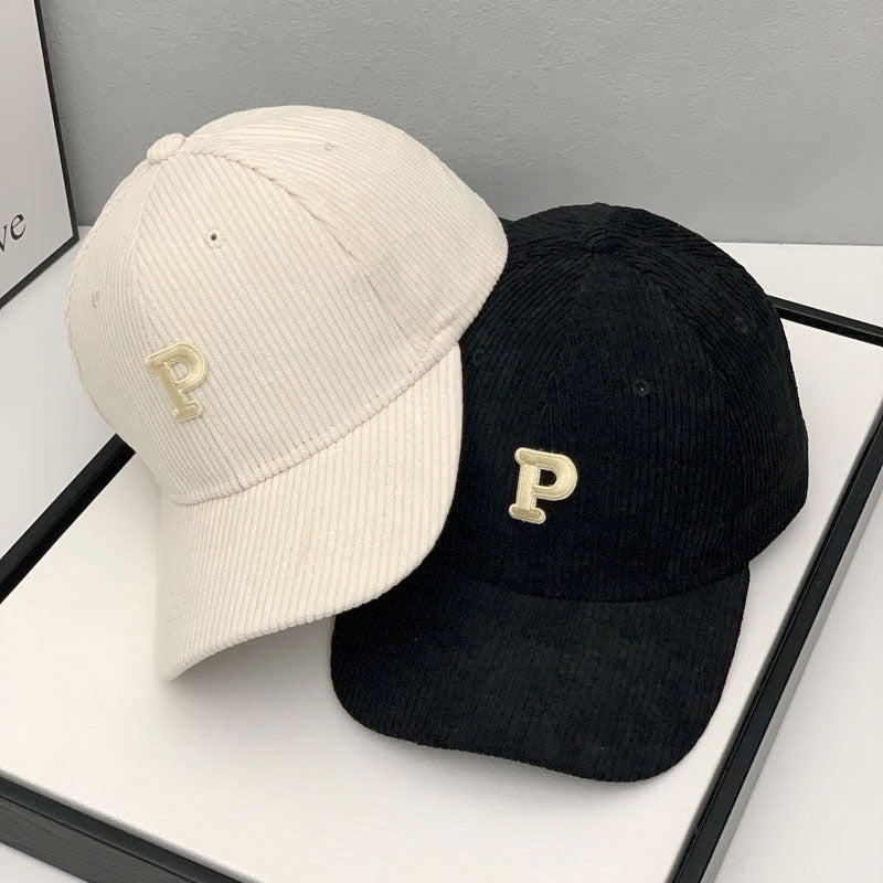 Women's Corduroy Adjustable Baseball Cap Bowlift
