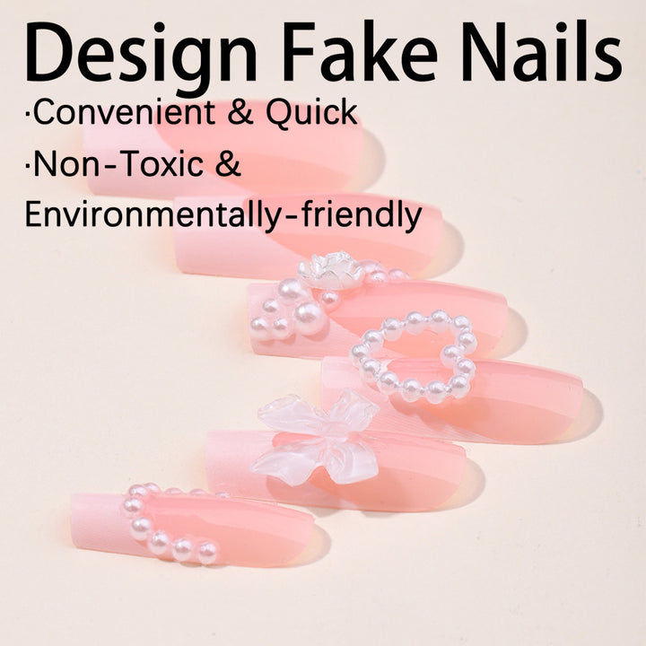 Nail set with elegant ombre finish and pointy shapes Bowlift