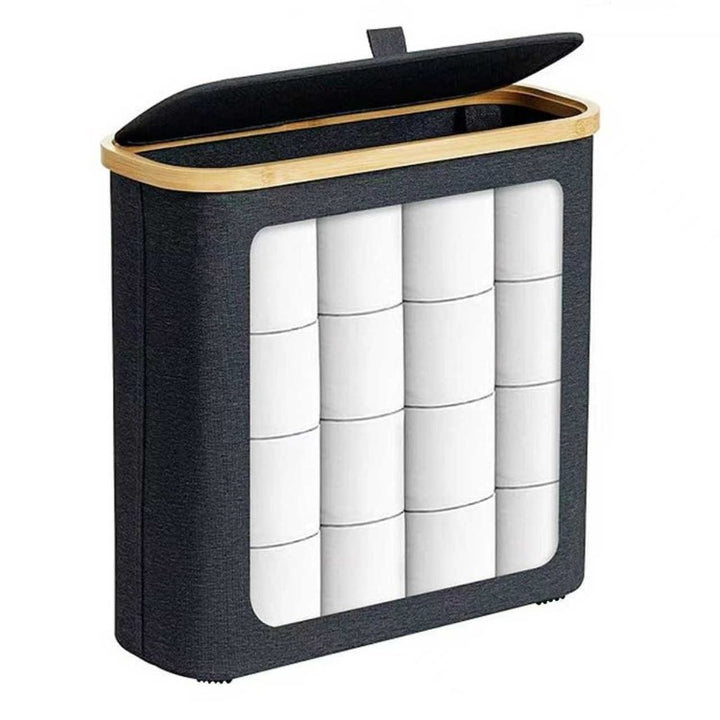 Multifunctional laundry storage box with bamboo lid Bowlift