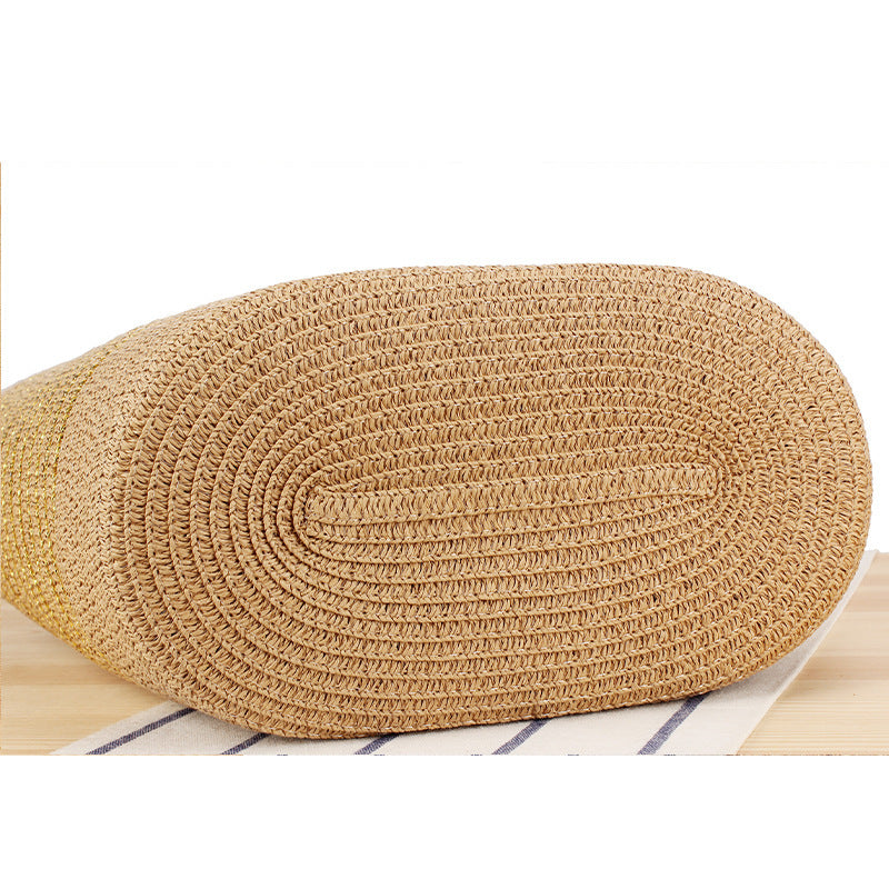 Straw bag in modern stripe look Bowlift