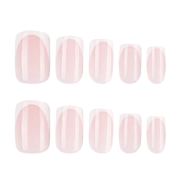Artificial nail extensions with modern French tip Bowlift