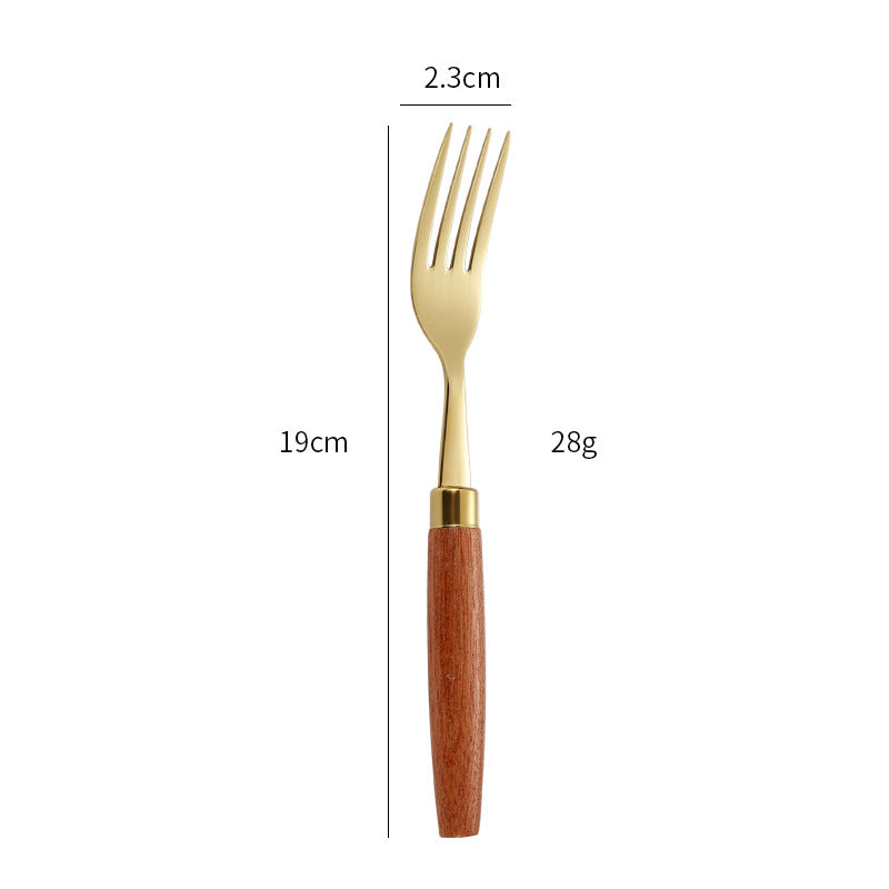Elegant dessert spoon with ergonomic wooden handle Bowlift