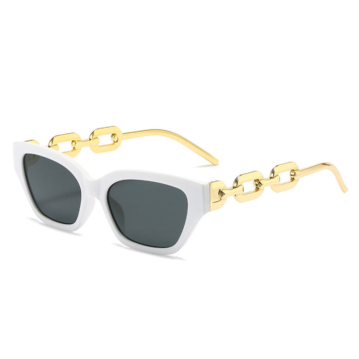 Ladies fashionable Cat-Eye sunglasses with luxurious chain frame Bowlift